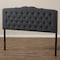 Baxton Studio Lucy Modern Dark Grey Queen Size Headboard 135-7277 - alternate 2
